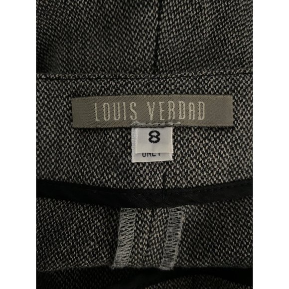 VTG Louis Verdad 8 Dress Pants Black White Tweed Pockets Lace Trim Wide Leg Work - Picture 5 of 7